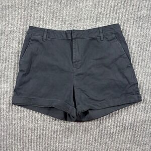 Banana Republic Chino Shorts Women Size 14 Navy Blue Stretch Casual Classic
